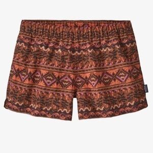 Patagonia Barley Baggies Mangrove Tiki Henna Brown S